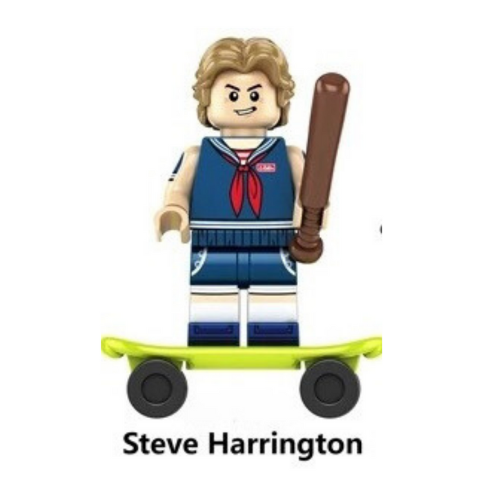 Steve Harrington On a Skateboard Minifigure