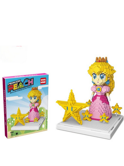 Princess Peach with Stars - Super Mario Building Block Set